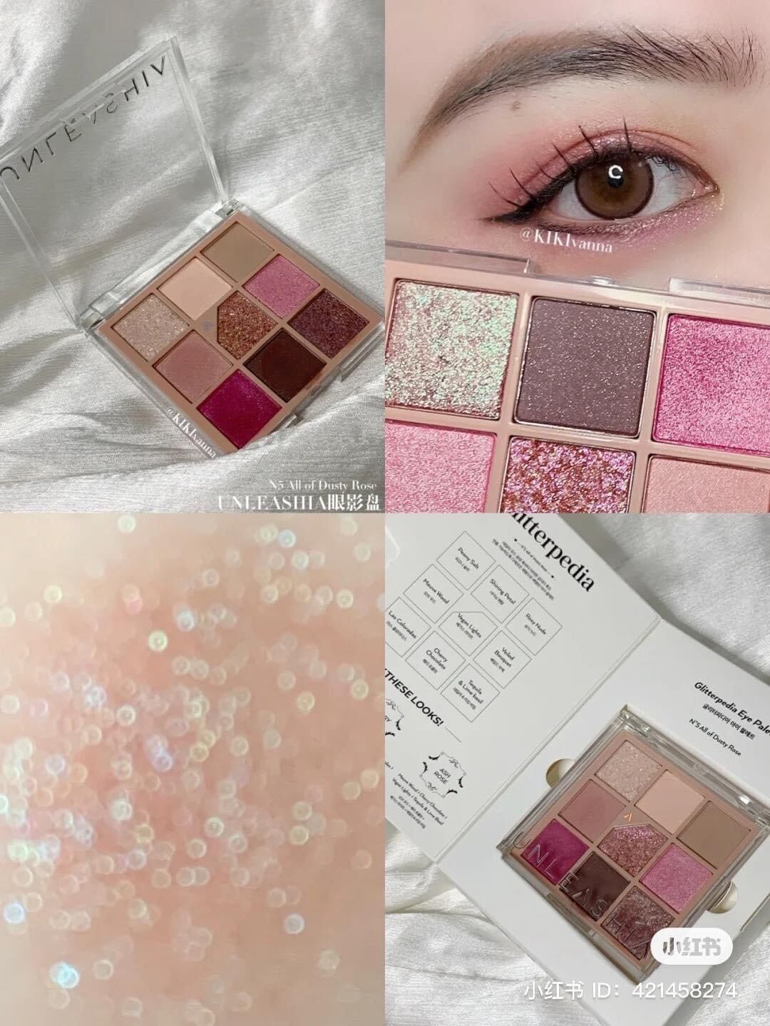 Bảng phấn mắt unleashia 9 ô glitterpedia eye palette
