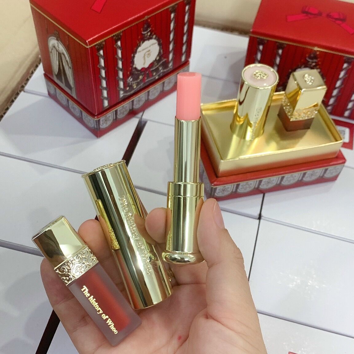 Set Son Dưỡng Không Màu Whoo Siêu Hiếm tặng kèm son kem 88