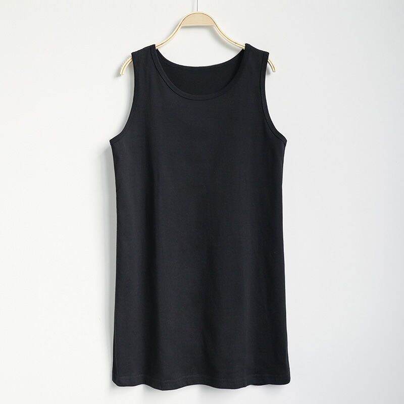 Ngắn Nữ Dài Cộc Tay Không Tay Áo Thun Trắng Size Lớn Áo Đế Bên Trong Mặc Quần Lót Bao Mông Áo Thun D