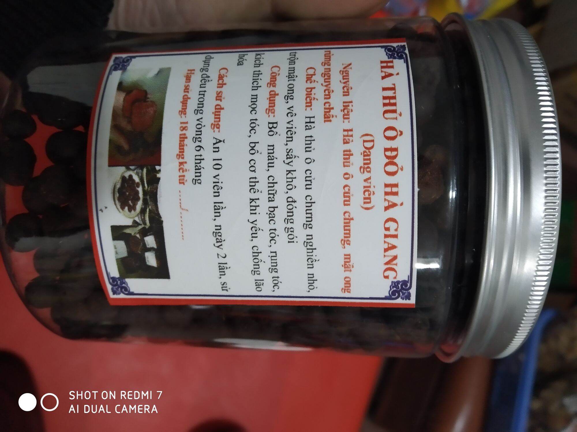500g viên hà thủ ô đỏ