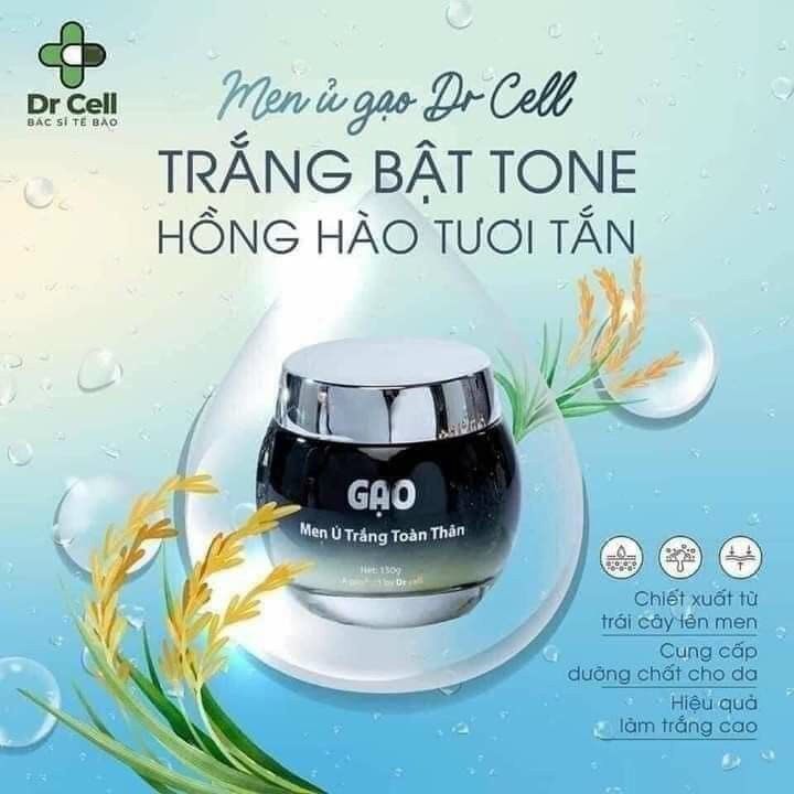Kèm quà 🎁+ Men ủ trắng da body - Men Ủ Gạo Dr Cell 150gr