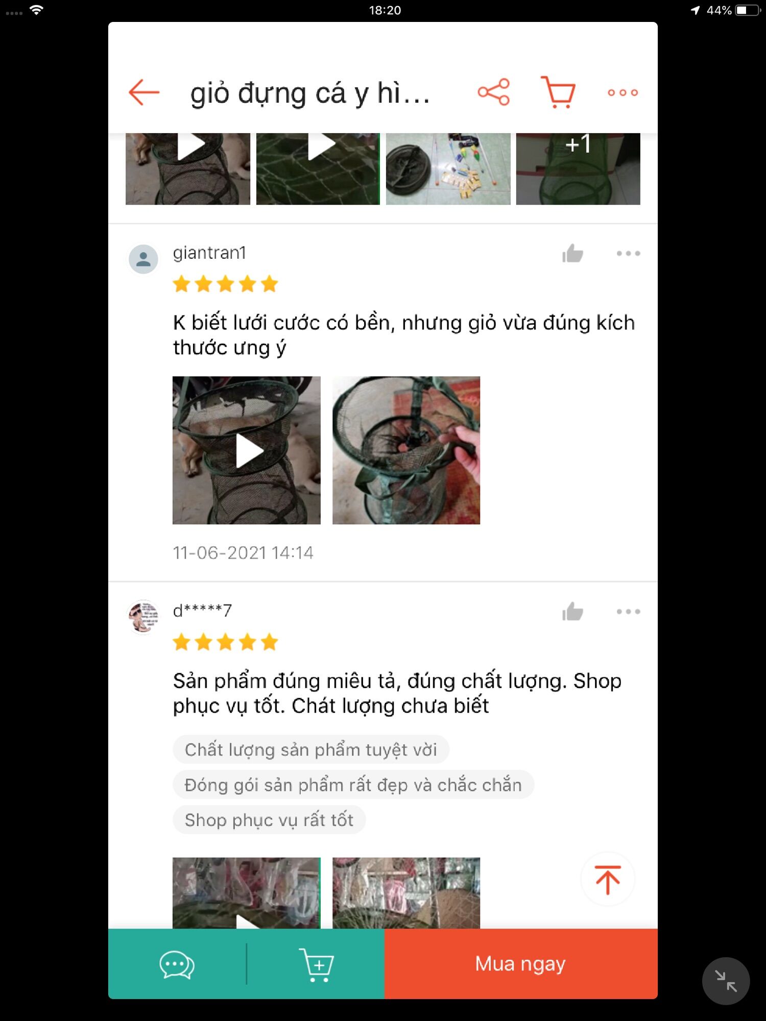 Giỏ đựng cá hình chum 3 size