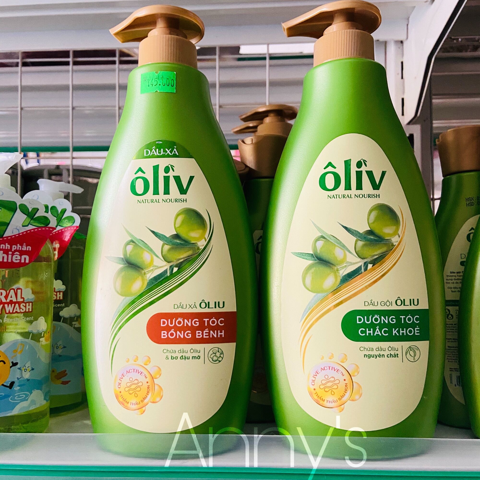 Combo Dầu gội + Dầu xả Ôliv dưỡng tóc chắc khỏe 650ml