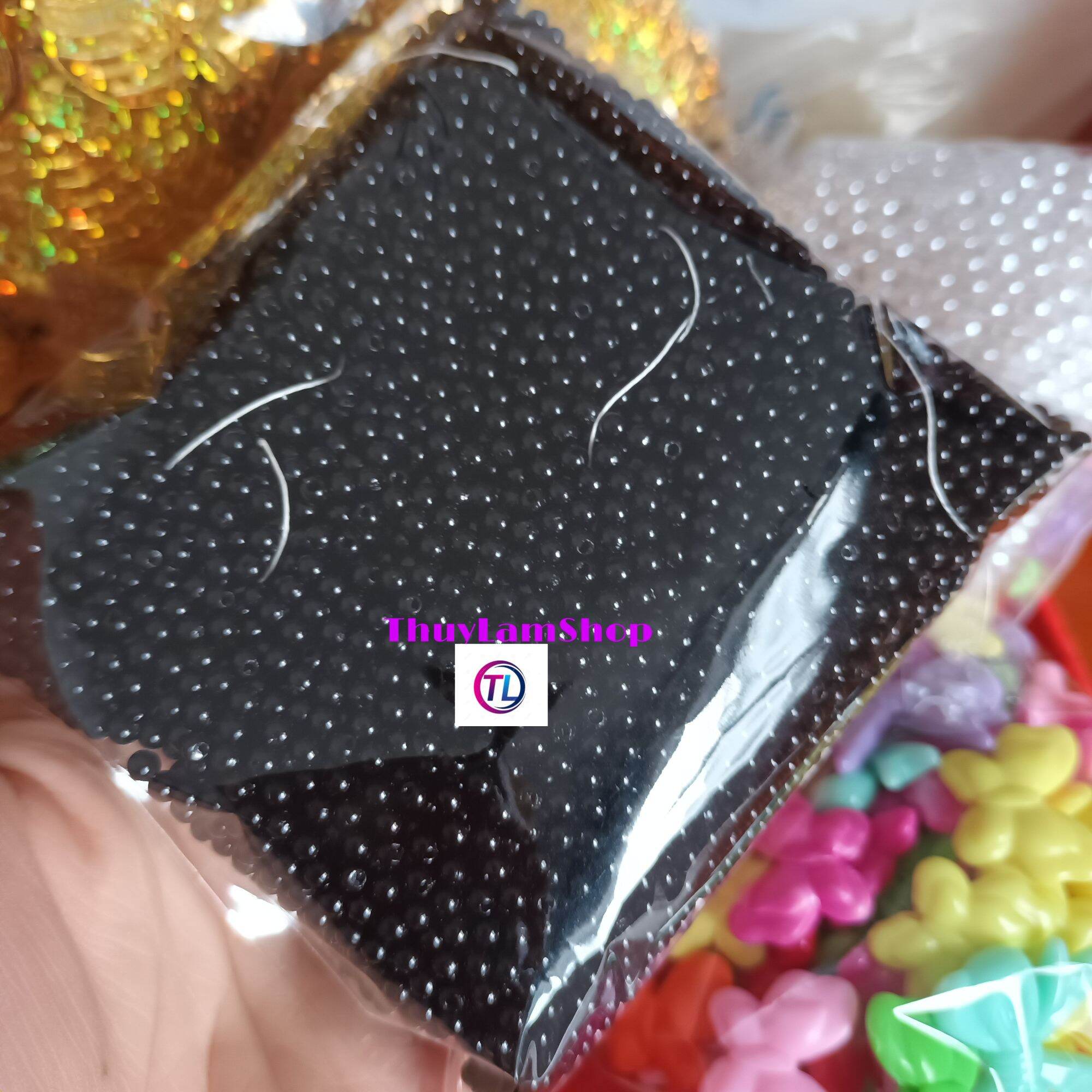 10gram hạt nhựa đen 3li làm handmade hàng loại 1