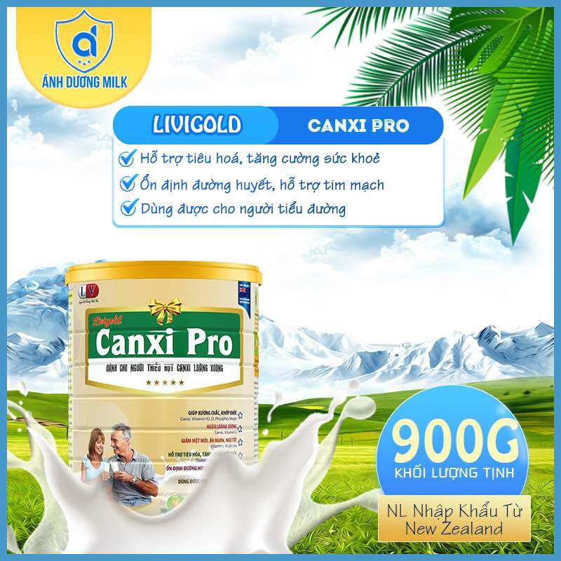 Sữa livigold canxi pro - dành cho người thiếu hụt canxi, phòng ngừa loãng xương, tốt cho tim mạch, ổn định đường huyết