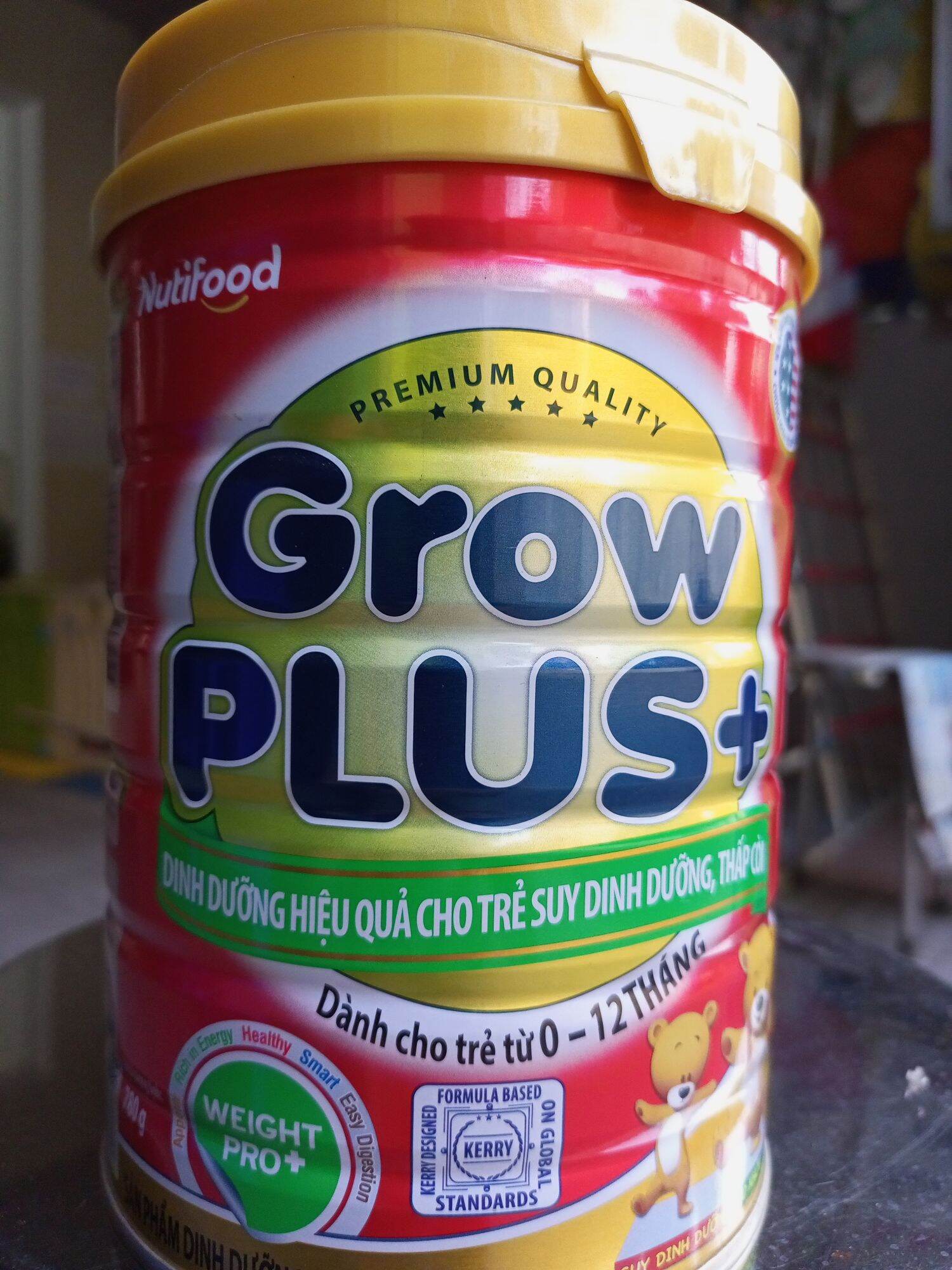Grow plus 0+ Nutifood Sữa dinh dưỡng cho trẻ suy dinh dưỡng, thấp còi 0