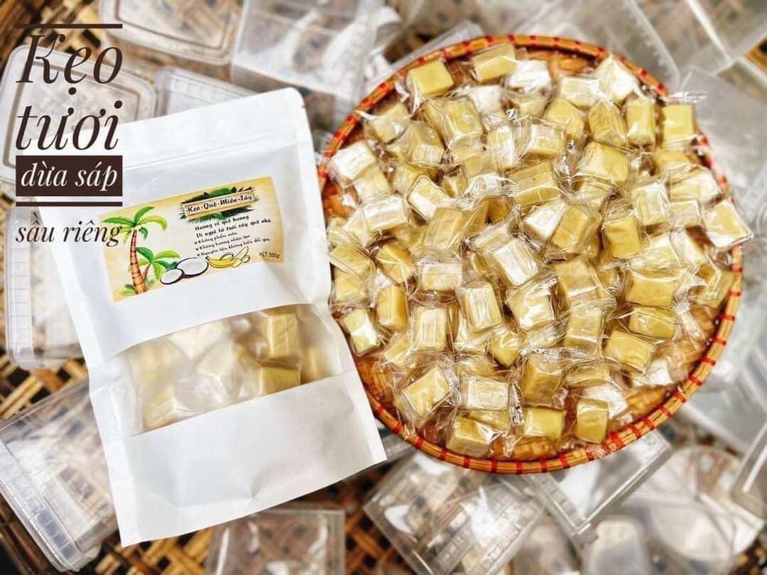 Kẹo dừa sáp sầu riêng tươi 500g