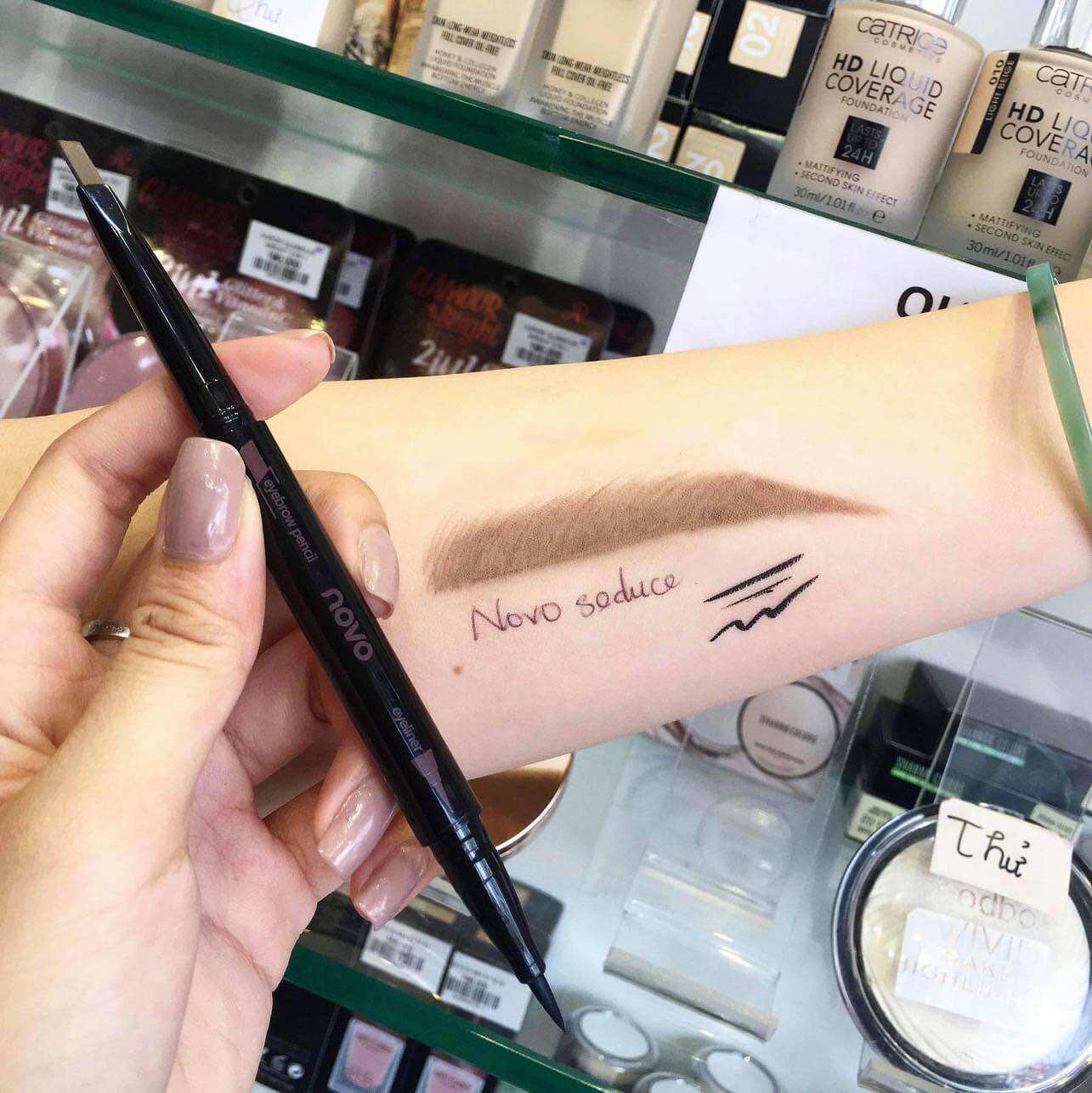 Chì Kẻ Mày 2in1 NoVo Makeup Seduce (Kẻ Mày + Kẻ Mắt)