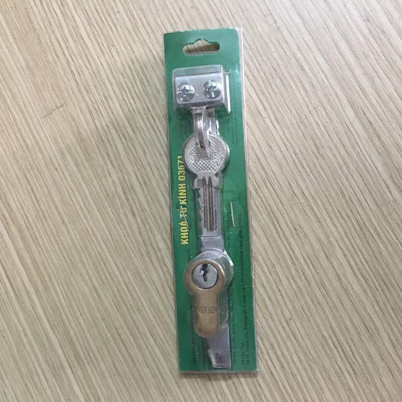 khoá tủ kính việt tiệp 03671 củ đồng