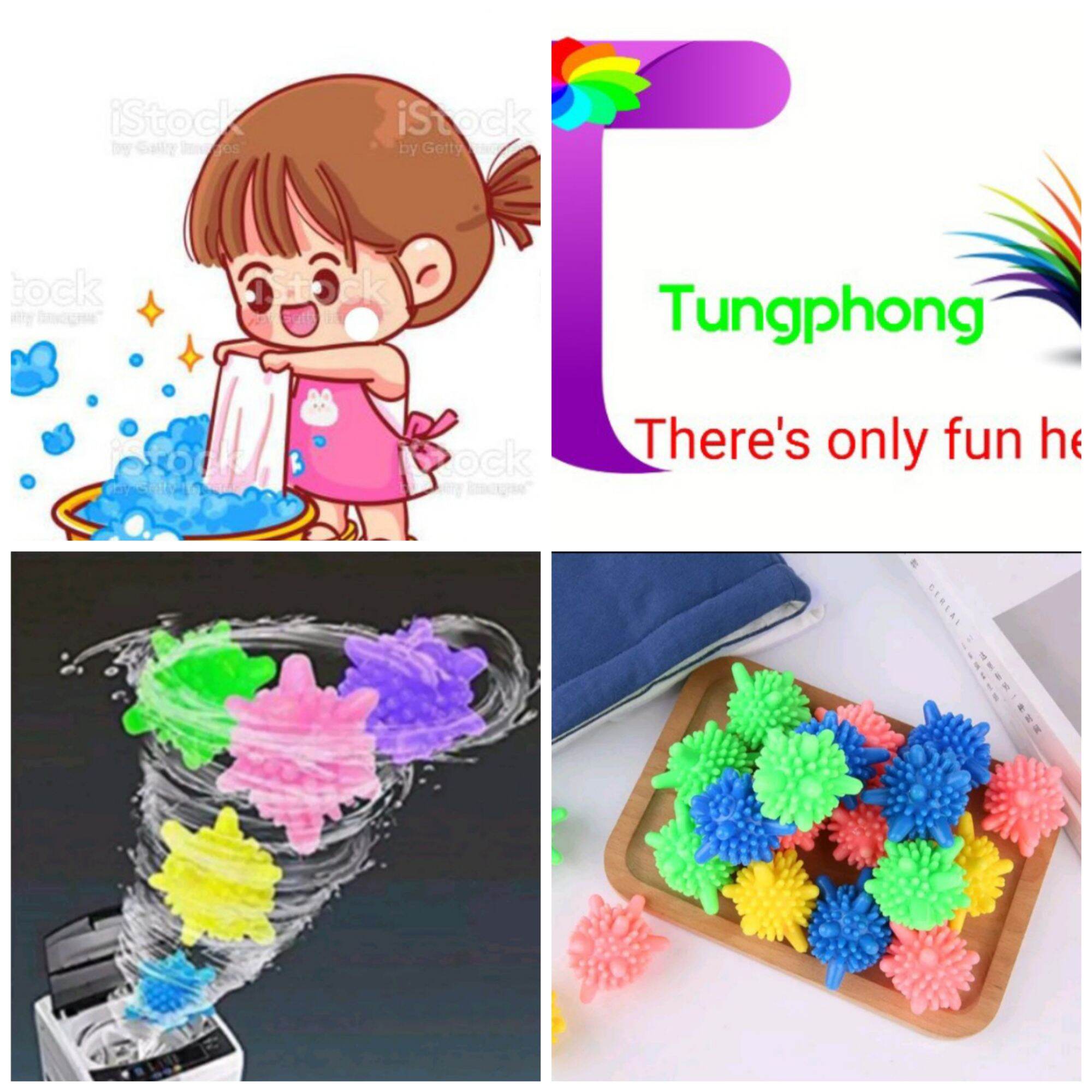 Banh Giặc mini chất liệu silicone Set 10 banh giặc