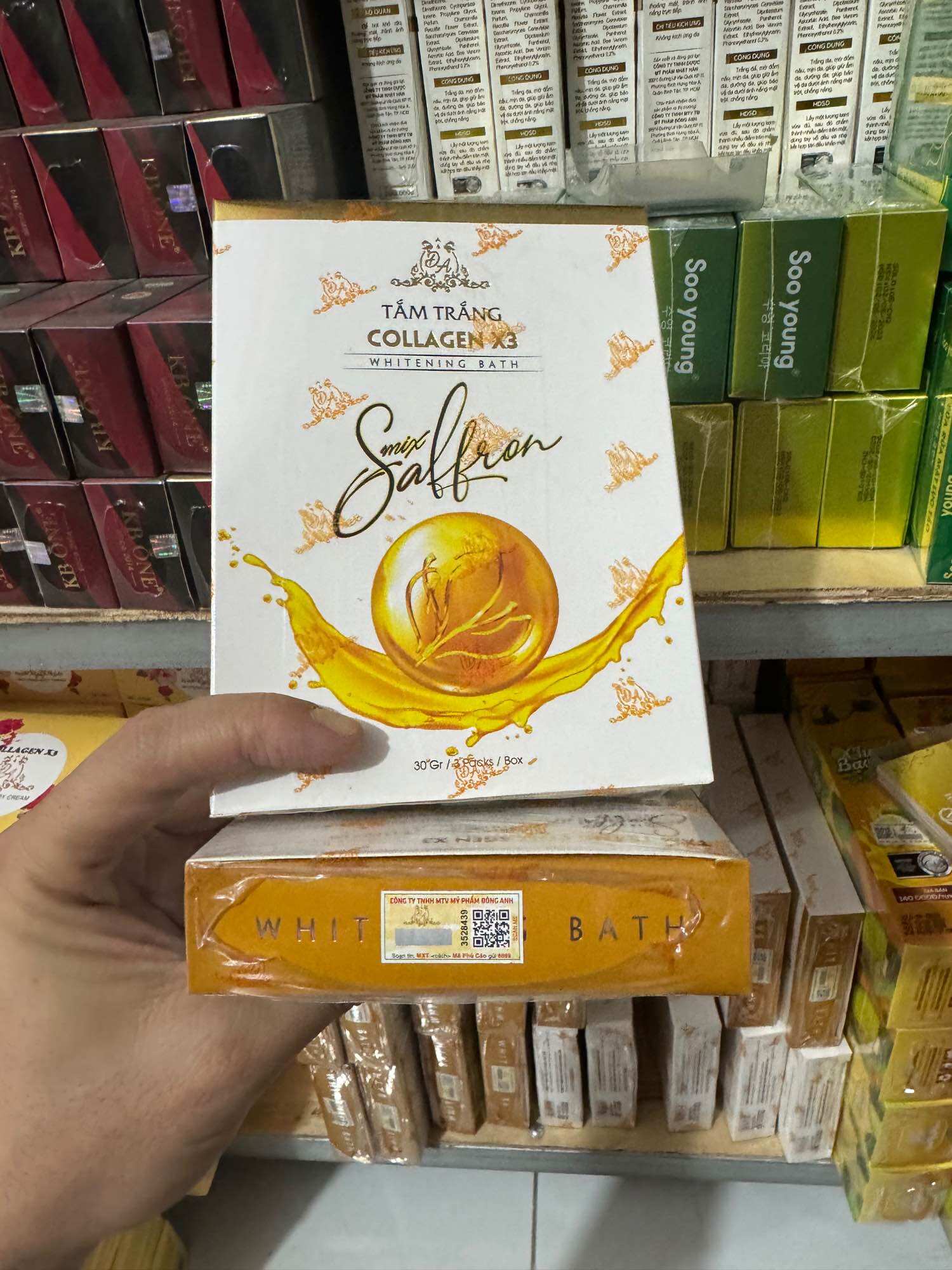 Tắm Trắng Collagen X3 chính hãng Mỹ Phẩm Đông Anh - Tắm Trắng Mix Saffron Colagen X3