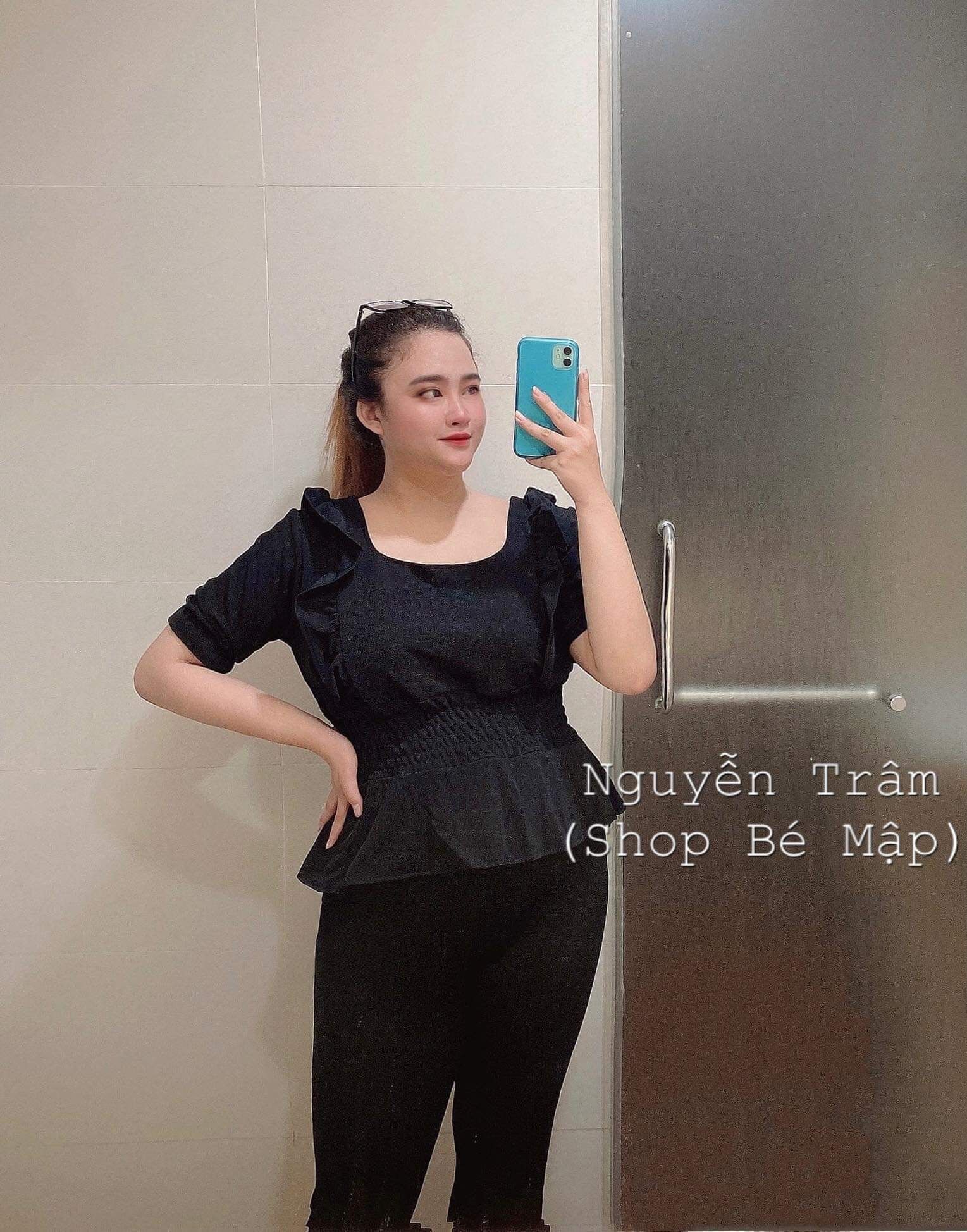 Set áo peplum bèo nhún eo quần dài bigsize 65-85kg
