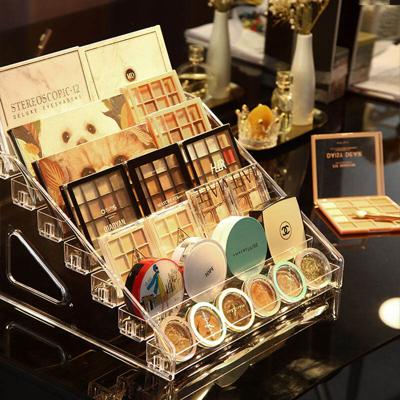 Khay Phấn Mắt Hộp Đựng Phấn Trang Điểm Để Bàn Đệm Khí Kệ Để Đồ Kệ Trưng Bày Mỹ Phẩm Son Môi Làm Móng Nhiều Tầng