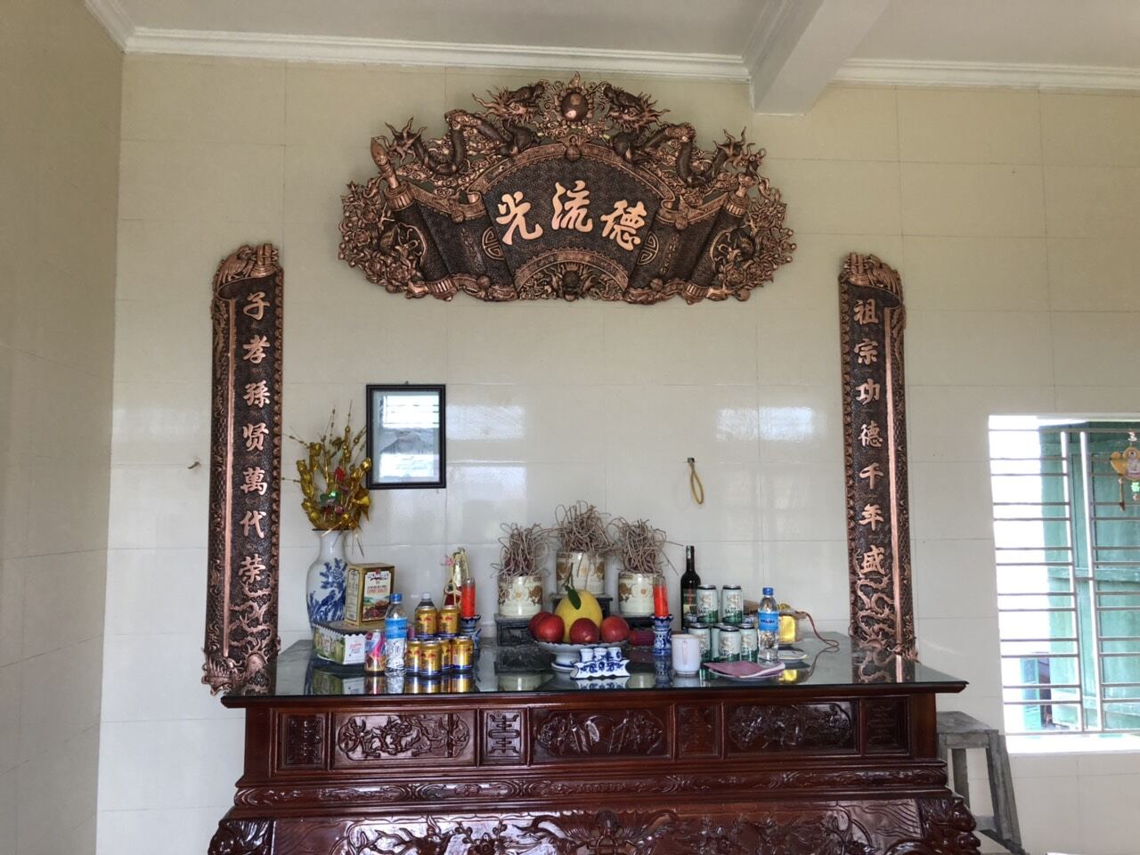 HOÀNH PHI CÂU ĐỐI( Đồng Đỏ Hàng Chất)