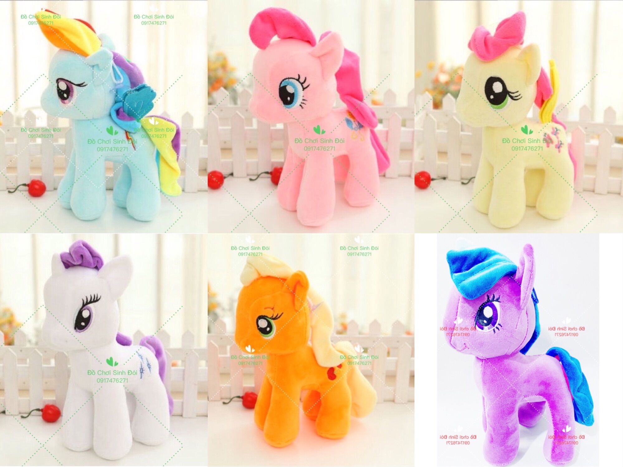 Thú bông pony  Hồng 28cm