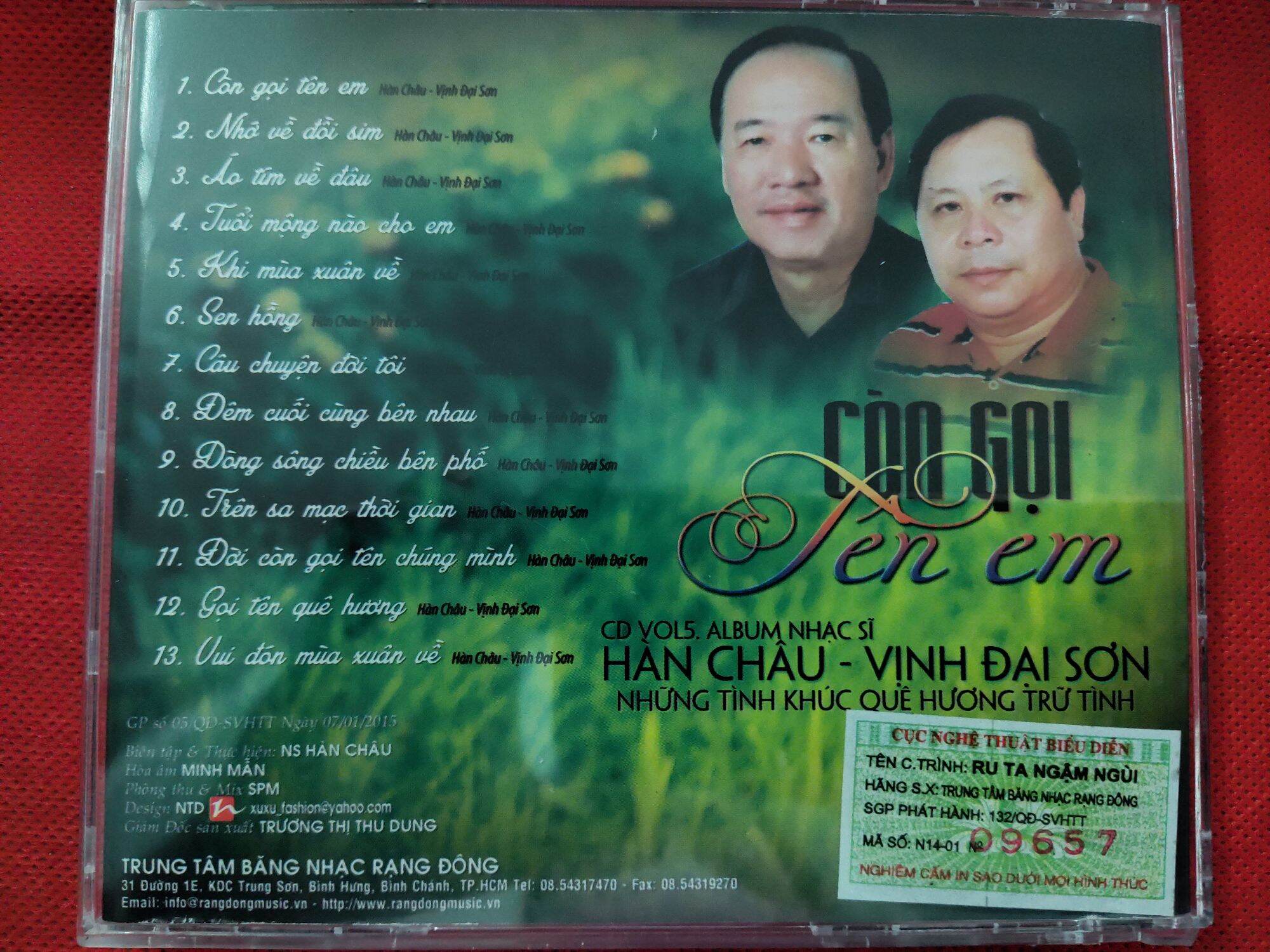 CD - Tiếng hát Hạnh Nguyên - Còn gọi tên em