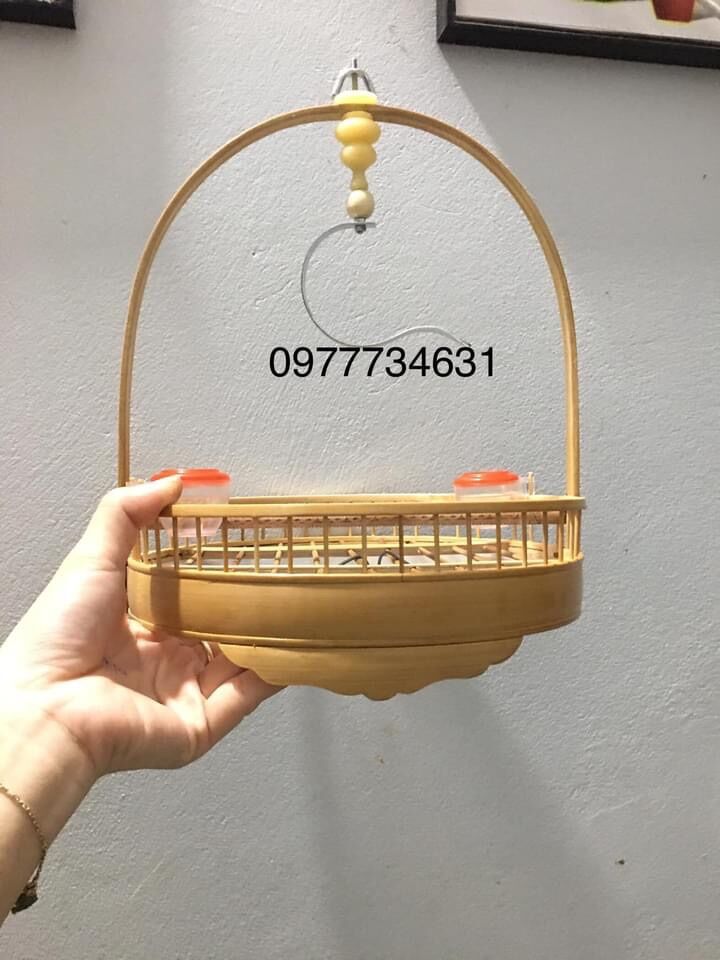 Lồng chim vành khuyên trần trúc cật kèm xích