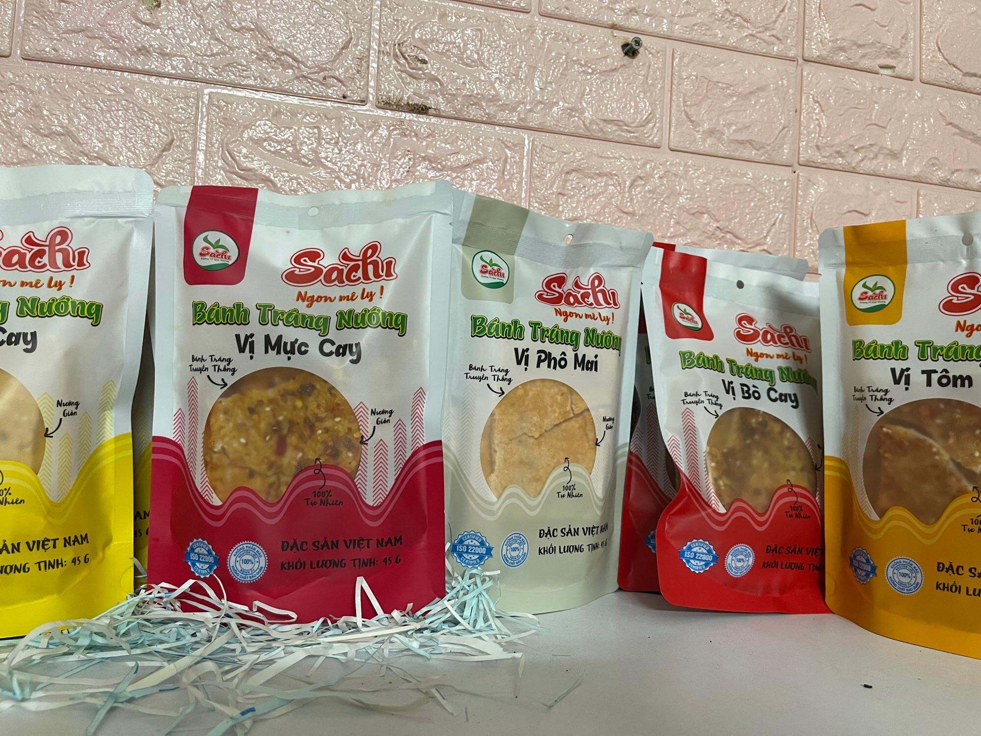 Combo 5 bịch Bánh tráng nướng mix vị ( tôm cay - gà cay - phô mai - bò cay - mực cay)