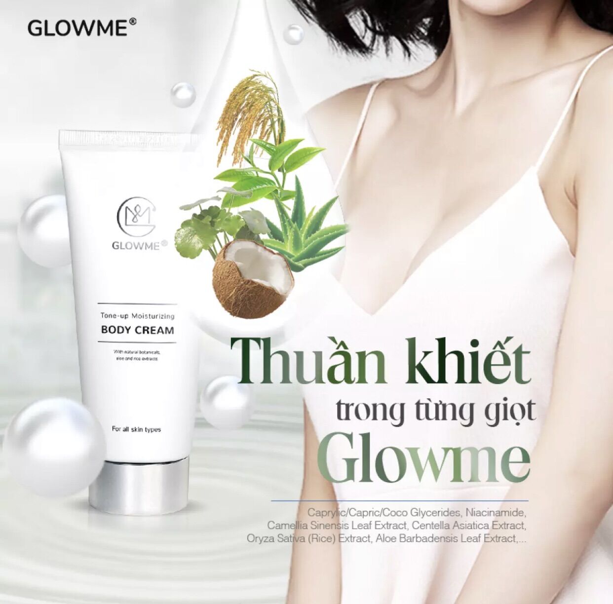 Kem dưỡng trắng da body toàn thân GLOWME nhập khẩu 100% Hàn Quốc