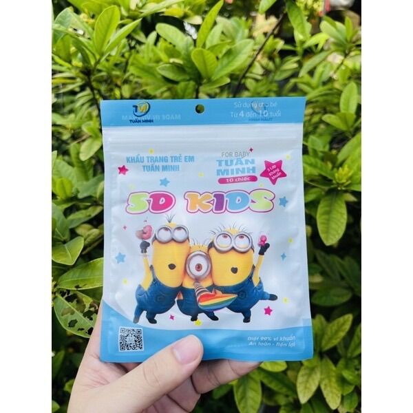 Sỉ 100 khẩu trang 5D cho bé 4-10 tuổi