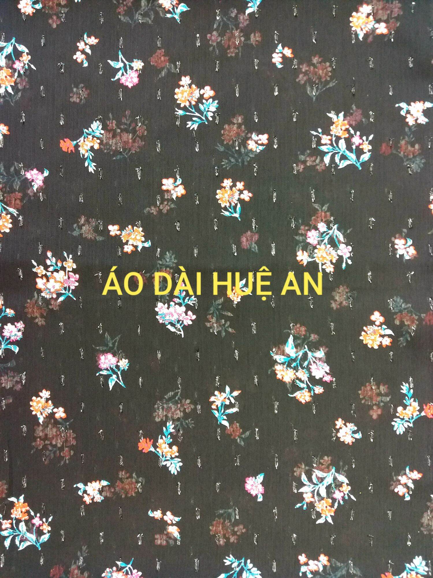 2m vải voan thêu hoa may áo dài, váy đầm, sơ mi,...