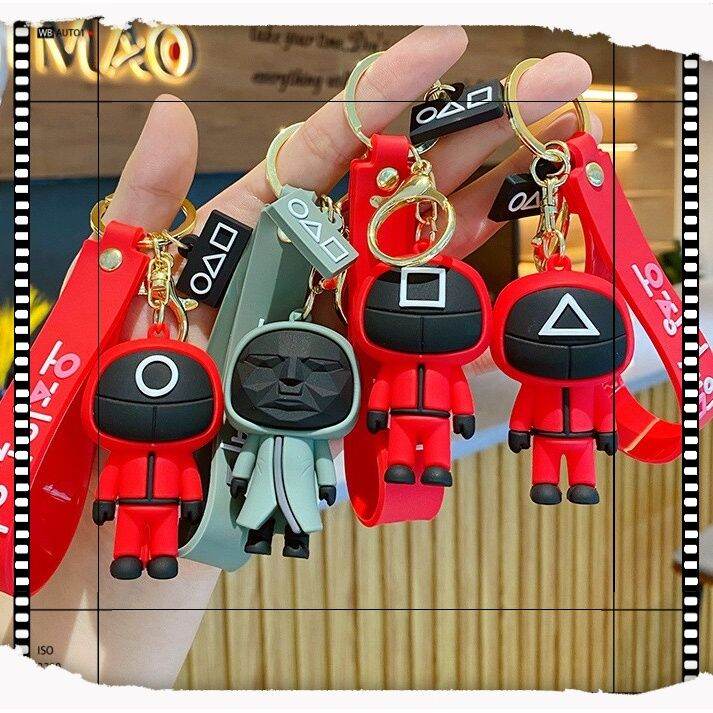 Móc khoá trò chơi con mực squid game hot trend hàn quốc