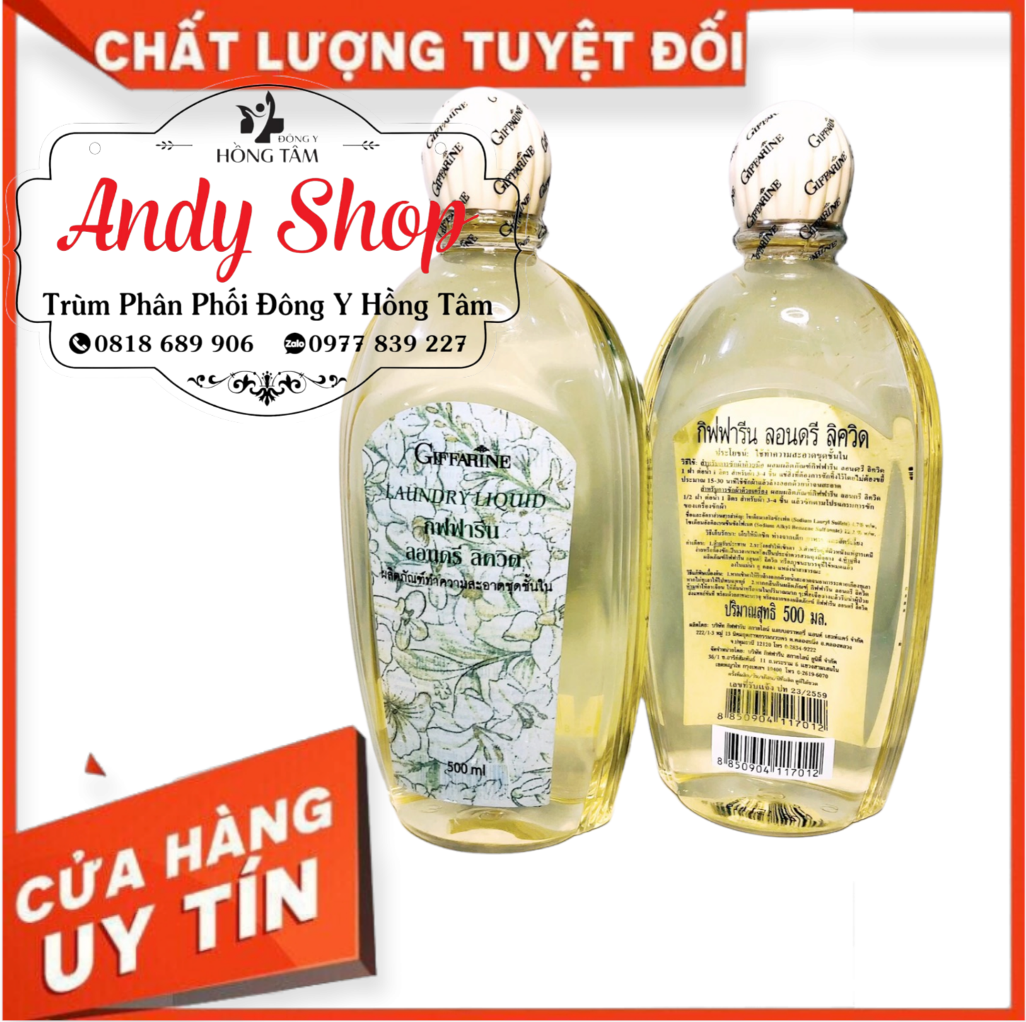 Nước Giặt Chuyên dùng cho Đồ Lót Giffarine Thái Lan chai 500ml