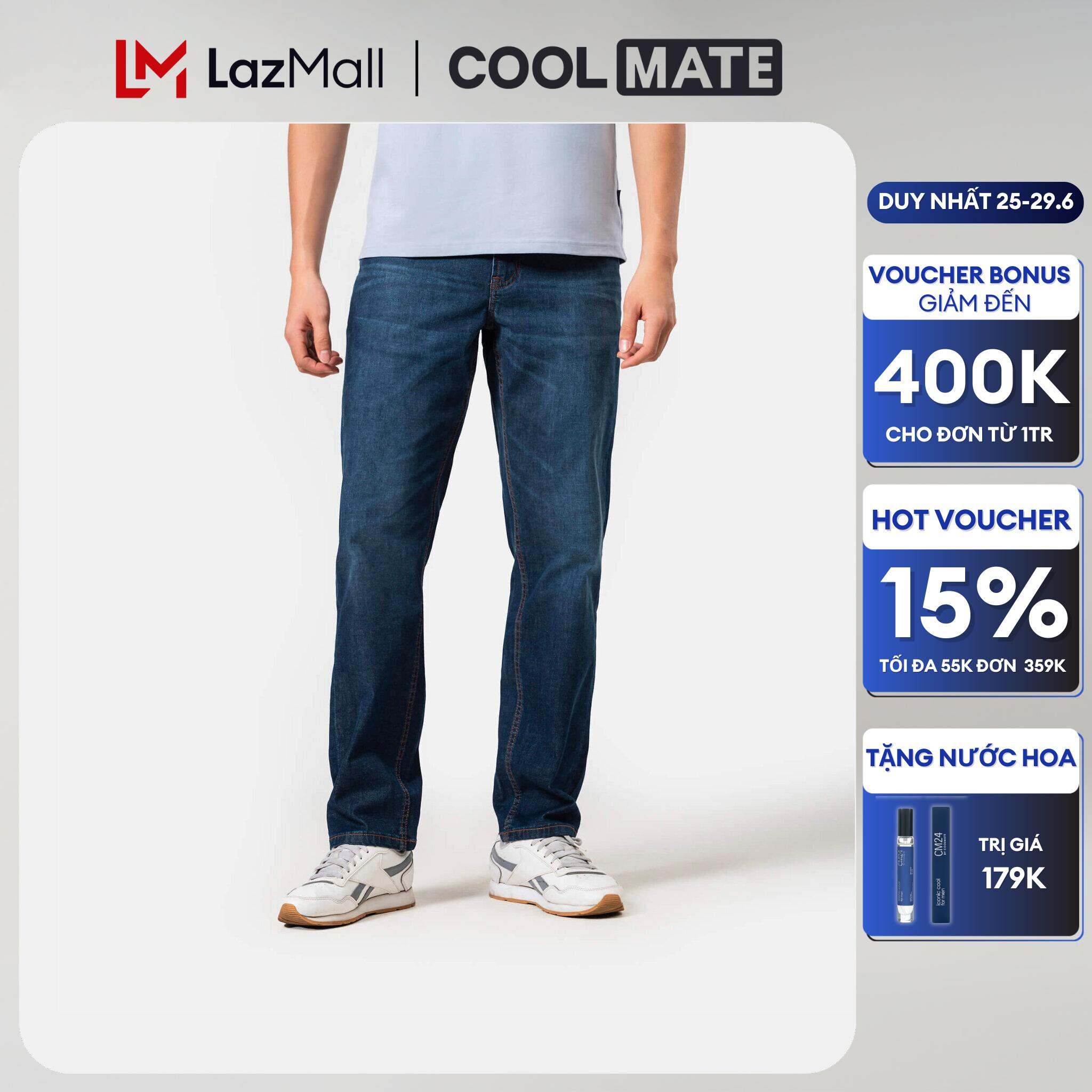 [CHỈ 25-29.6 TẶNG NƯỚC HOA]Quần Jeans Nam dáng straight siêu nhẹ - Thương hiệu Coolmate
