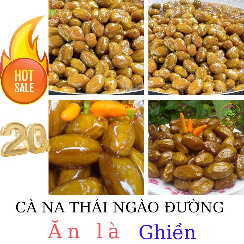 Cà na thái ngào đường đặc biệt hủ 1kg-500g mắm cô tư đém