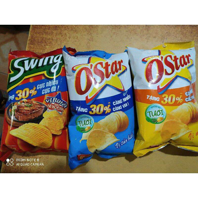 combo 5. gói snack ostar , swing,  đủ vị 63 gam