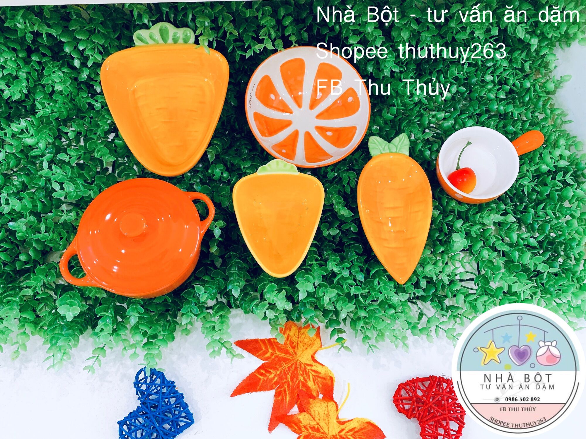 [Tặng kèm thìa] Combo, Set chén bát sứ cho bé ăn dặm Mẫu bé gái