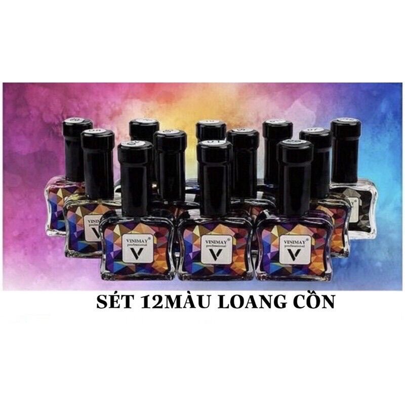 [HCM]Sét loang cồn Vinimay 12màu (có bán lẻ trắng đen).