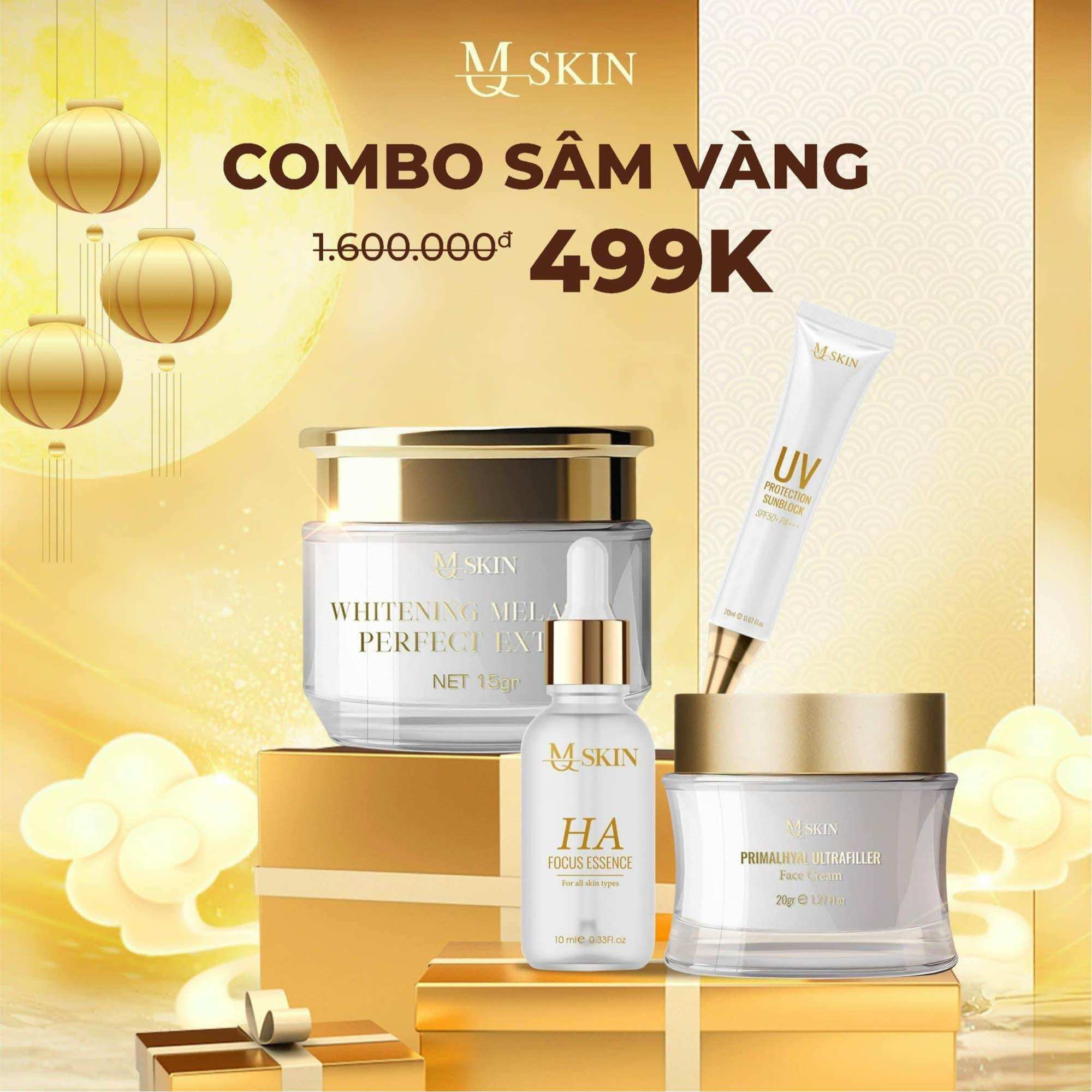 Combo kem face nám sâm vàng mq skin ( k tặng phiếu thưởng )