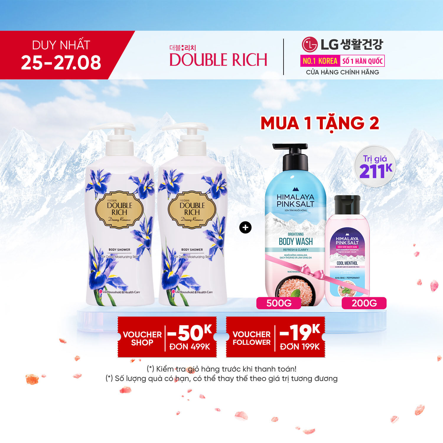 Combo 2 Sữa tắm Double Rich hương hoa chiết xuất từ thiên nhiên - Iris