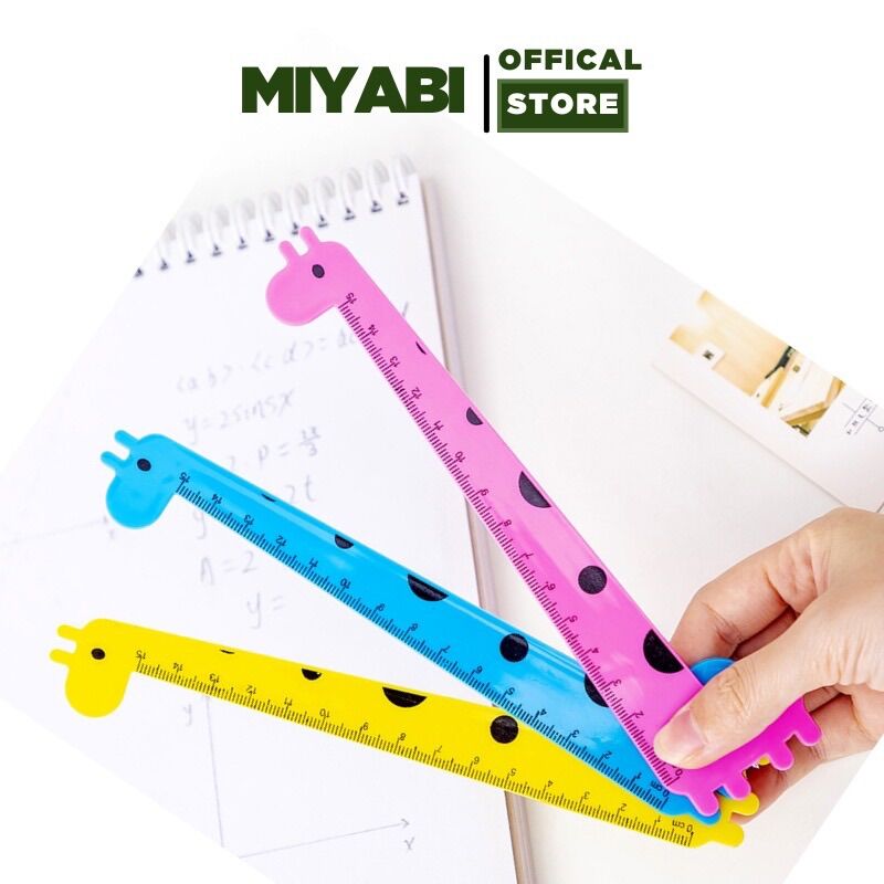 Thước kẻ cute cho bé 15cm - nhựa dẻo - thước kẻ dẻo ngộ nghĩnh - miyabi store