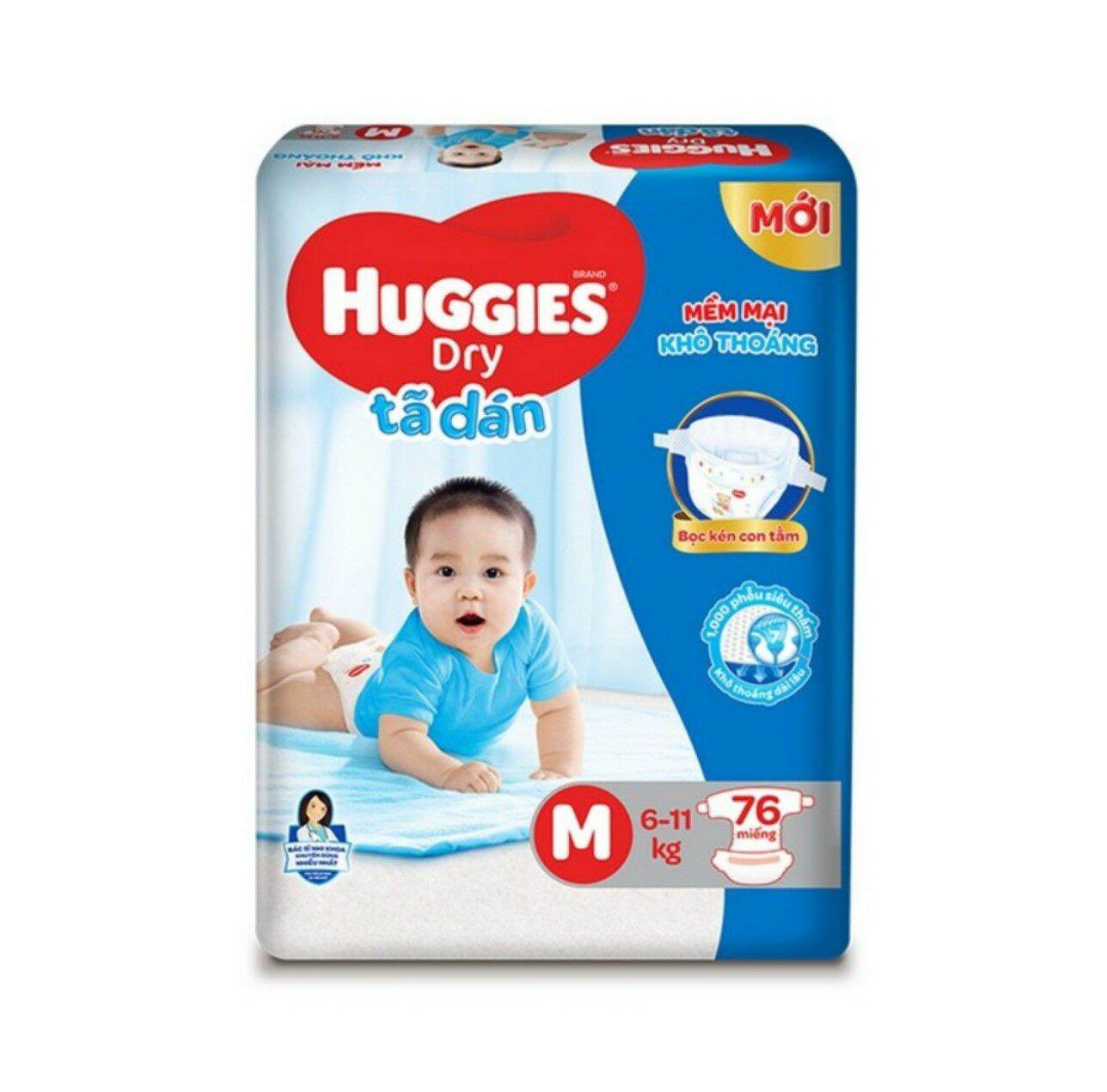 [HCM]Tả dán huggies M76_L68_XL62_XXL56 date mới