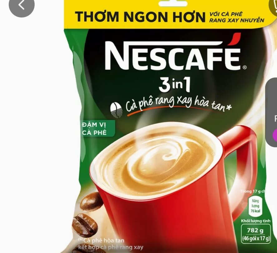 Bịch 46 gói cafe hòa tan đậm vị 3in1