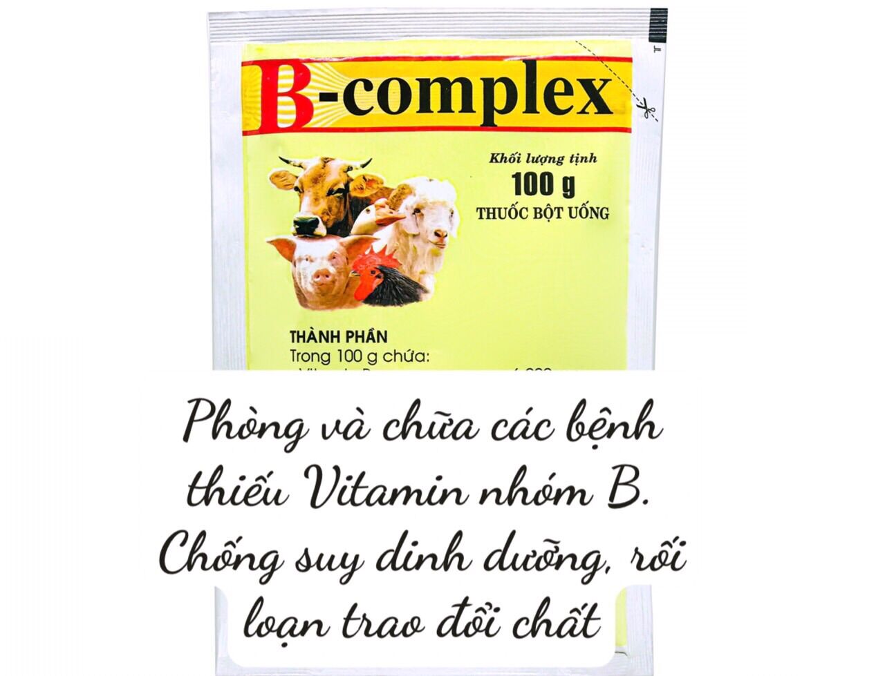 [THÚ Y] 1 gói B-complex 100g bổ sung vitamin B dùng cho lợn gà
