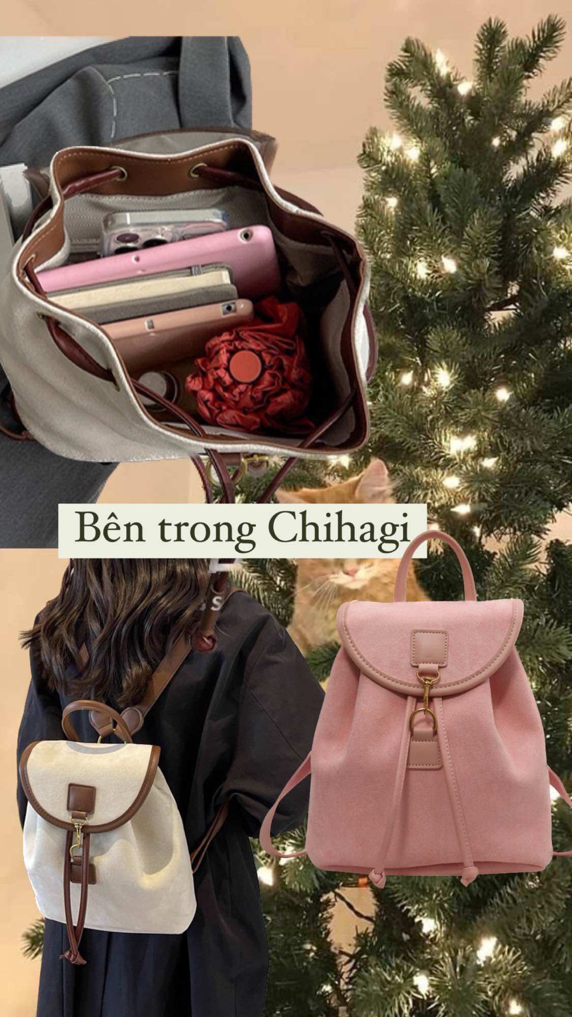 Chihagi Velvet Backpack - Balo Da Lộn Chihagi ( Ouithebrand )