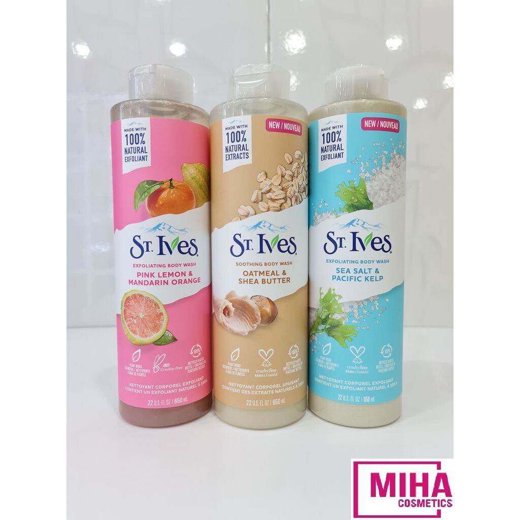 Usa - 650Ml) Sữa Tắm St.ives Body Wash Tẩy Tế Bào Chết Mẫu Mới Nhập Khẩu