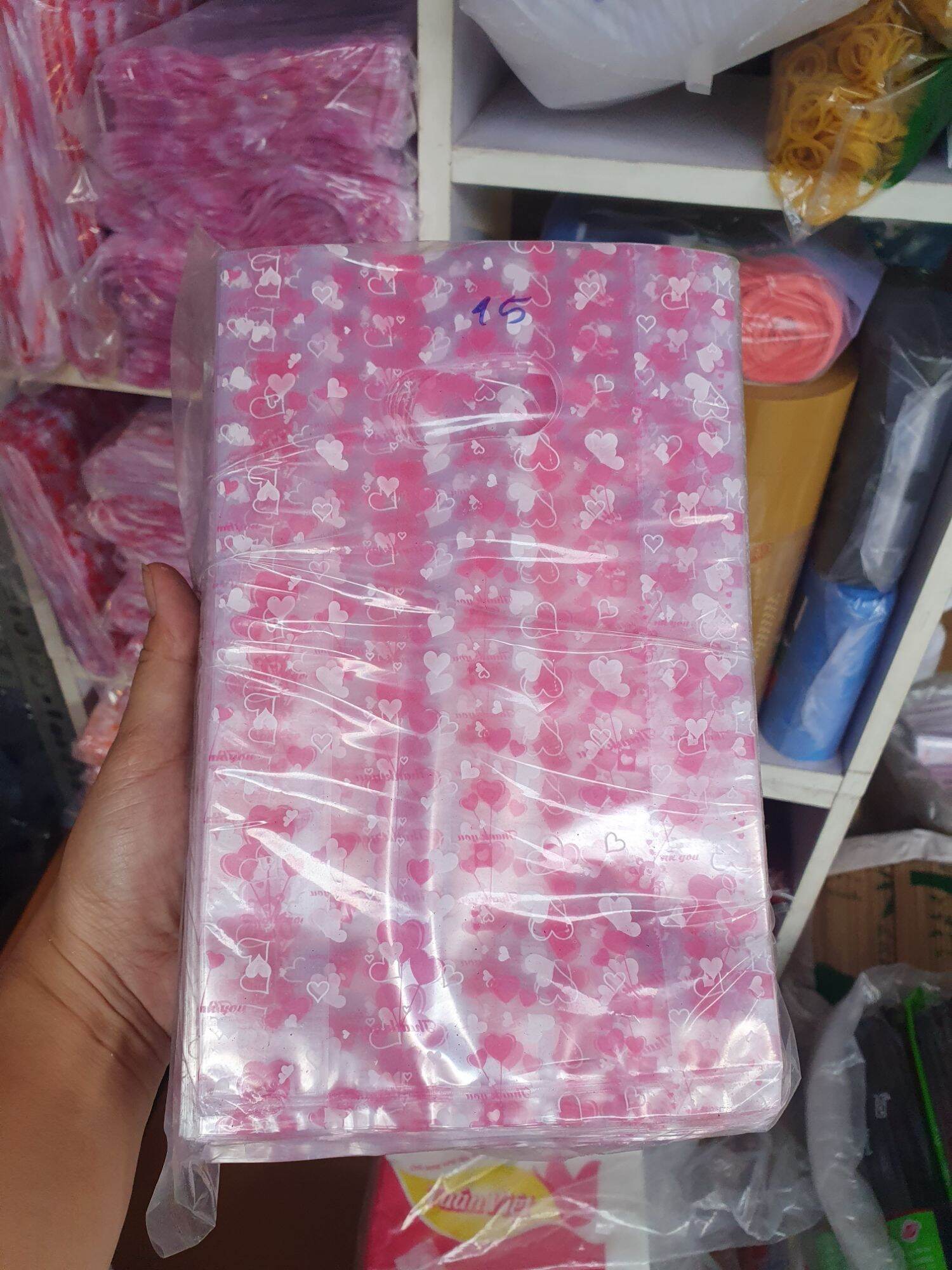 Combo 5 cái túi hột xoài kiếng trong đủ size size 15,20,24,26