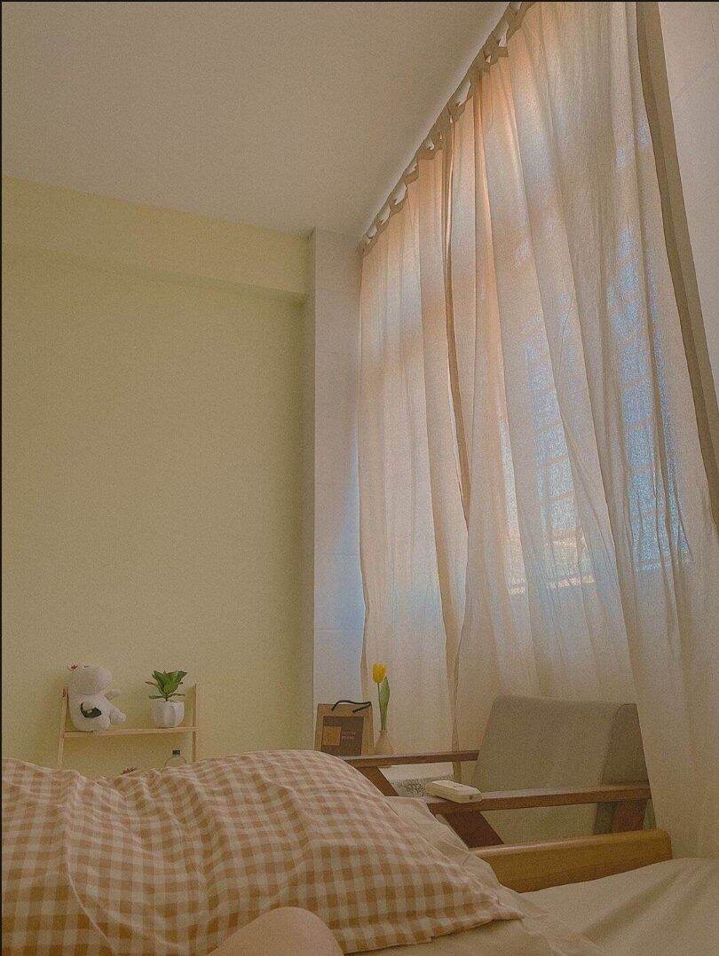 Rèm Cửa Vải Canvas Thô Mộc Vintage - Không Kèm Thanh Treo
