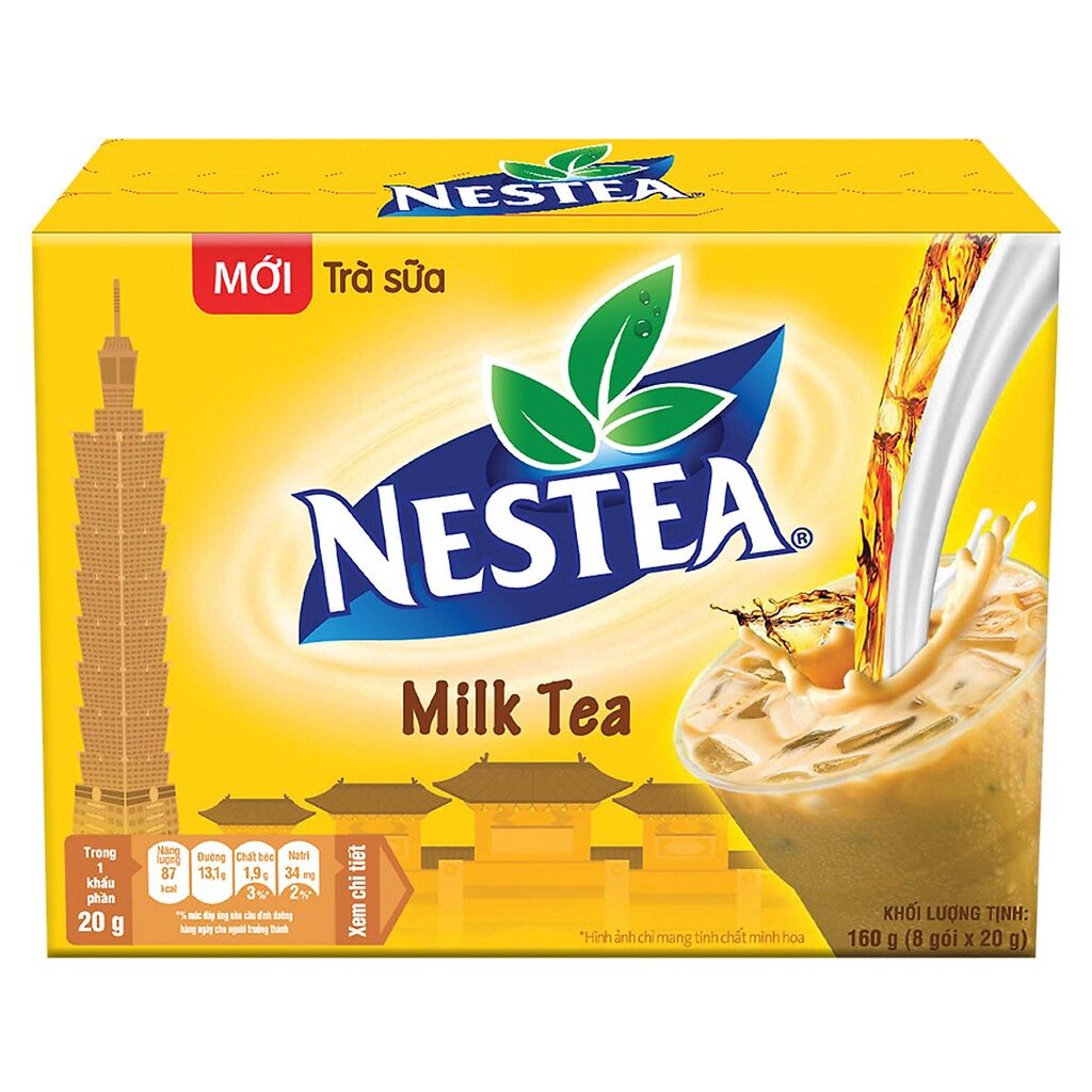 0trà sữa nestea milk tea hộp 160g