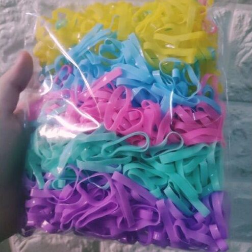 100g dây thun cột tóc màu pastel dai bền