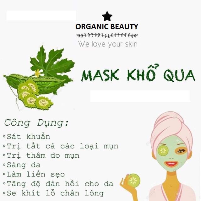 100g bột  mặt nạ khổ qua ( mướp đắng) giảm mụn thâm, làm sáng da