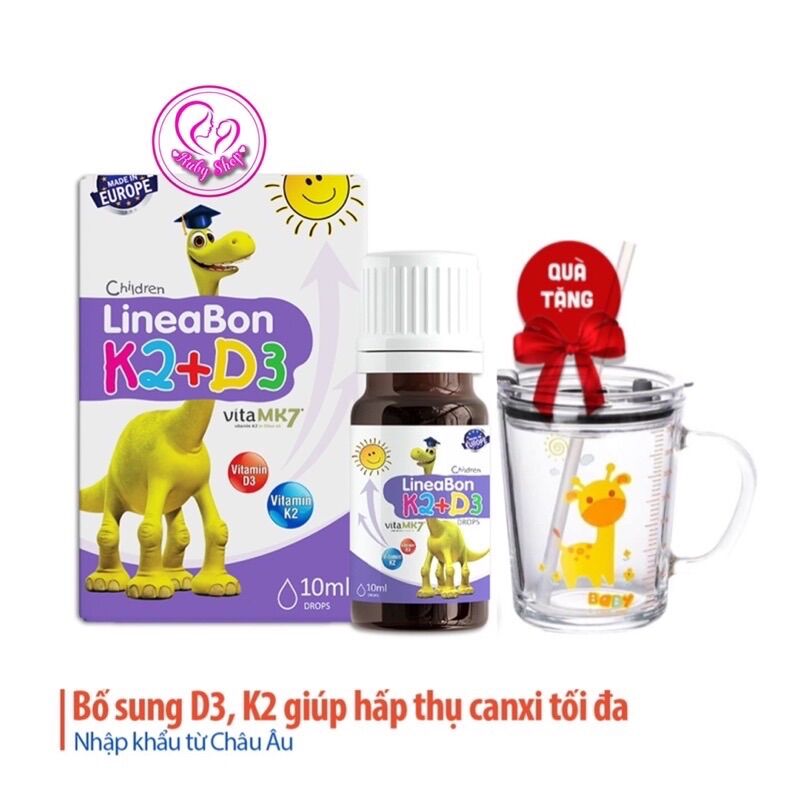 Vitamin tăng chiều cao cho bé Lineabon K2D3 chính hãng date mới + quà