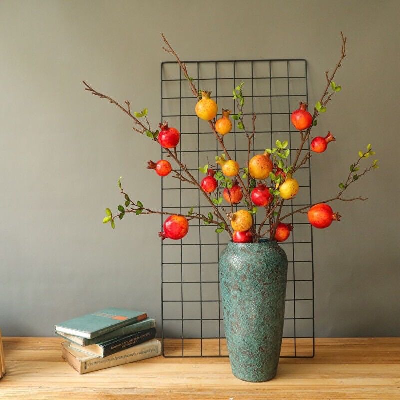 Cây Lựu Giả Quả To Cành Dài 96Cm 🌿 ( Ảnh Thật )