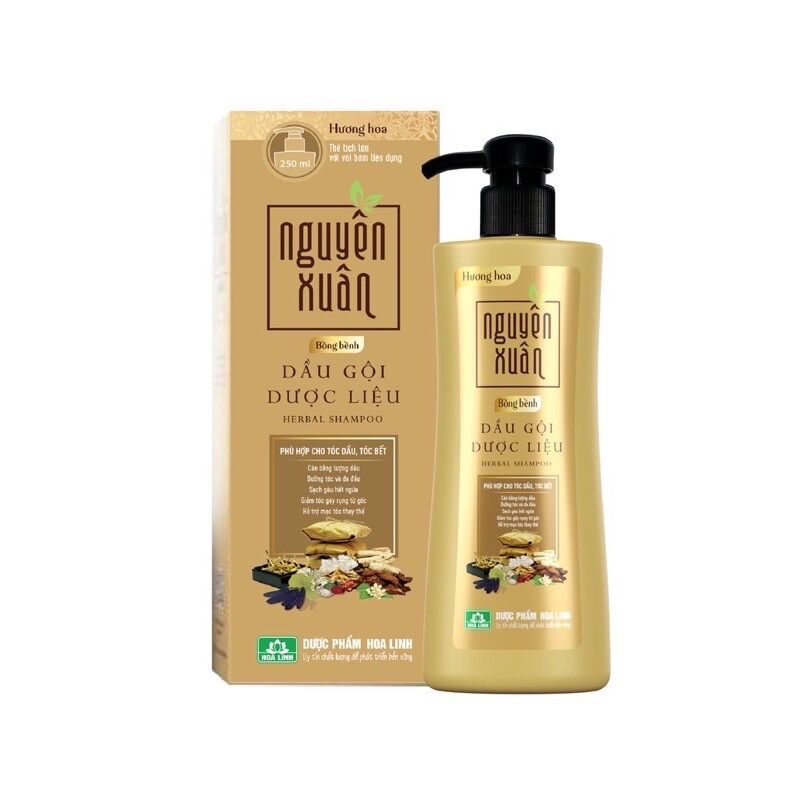 [HCM]Dầu gội - xả dược liệu Nguyên Xuân - giảm rụng bớt ngứa( chai vàng)