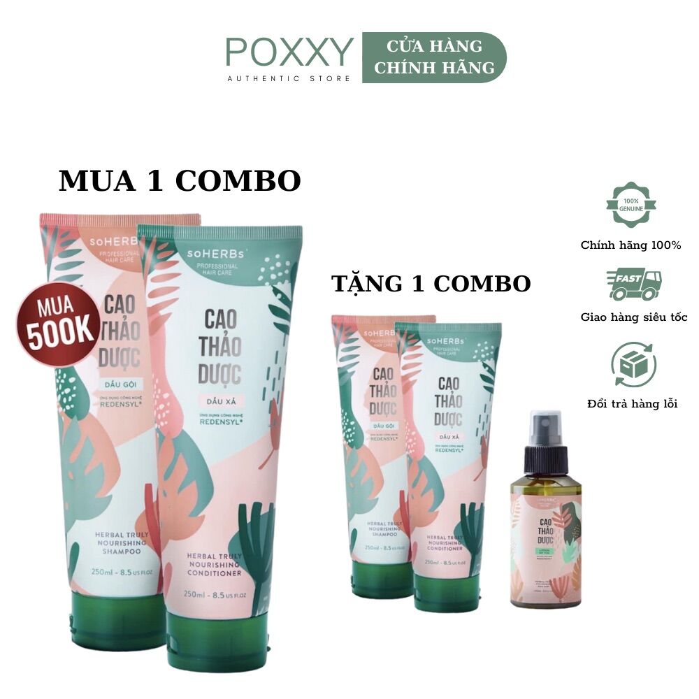 Dầu gội và dầu xả Cao Thảo Dược Soherbs