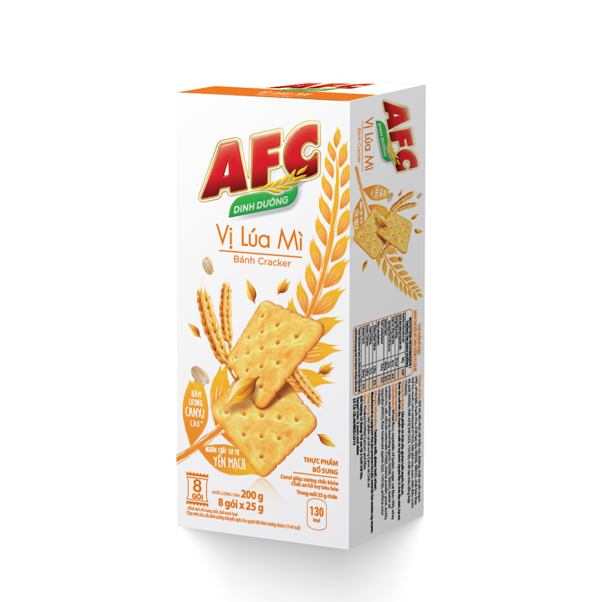 Hộp bánh afc vị lúa mì 200gr